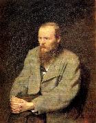 Perov, Vasily Portrait of the Writer Fyodor Dostoyevsky USA oil painting artist